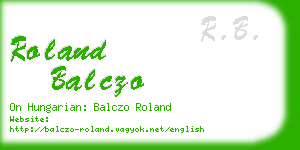 roland balczo business card